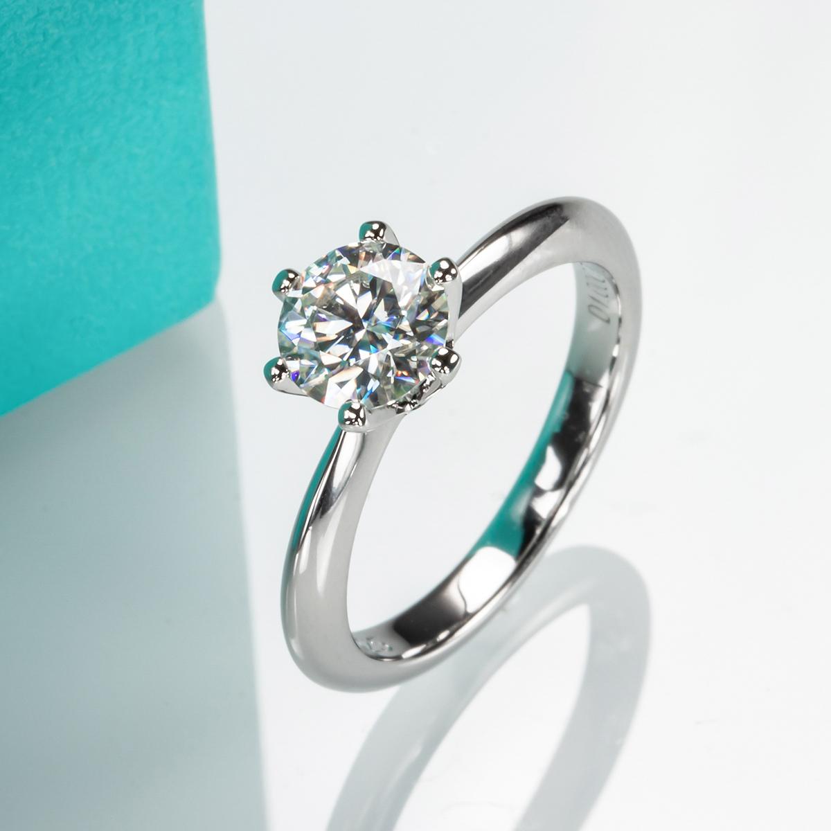 [COD] AnuJewelry R40 Moissanite Six Prong 100% Legit Italy 925 Sterling Silver Round Cut D Color 0.5/1/3CT Engagement Solitaire Ring For Woman Eman Jewelry