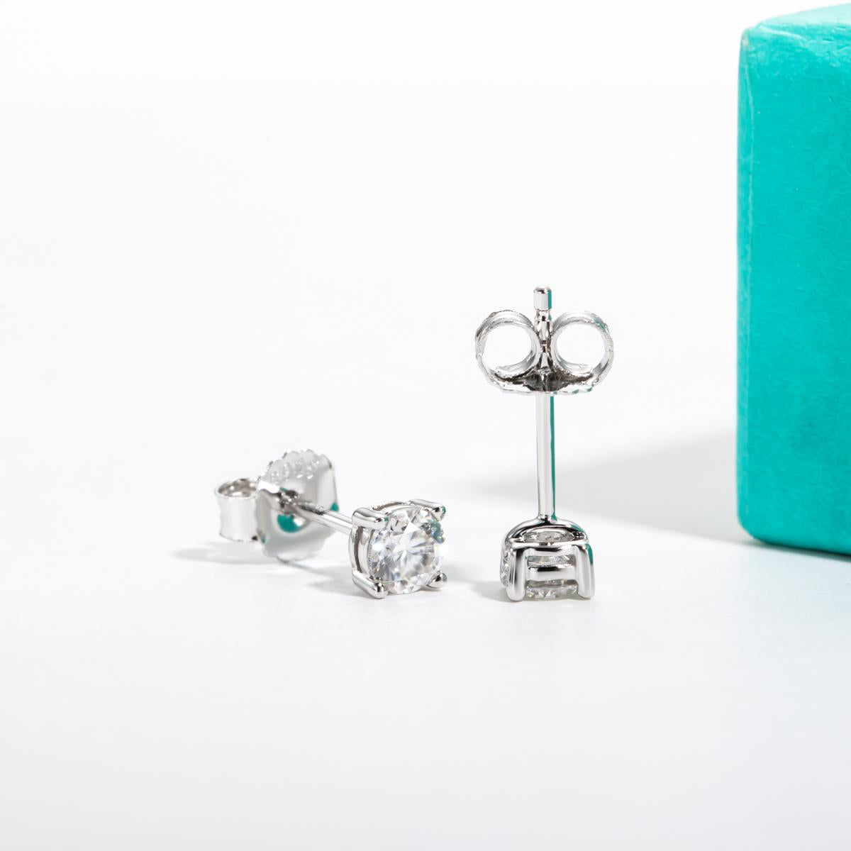 [COD] AnuJewelry 2/1.5/1/0.8/0.3ct Total Moissanite Stud Earrings Anti-allergy 925 Sterling Silver Earrings Jewelry Woman Eman Jewelry