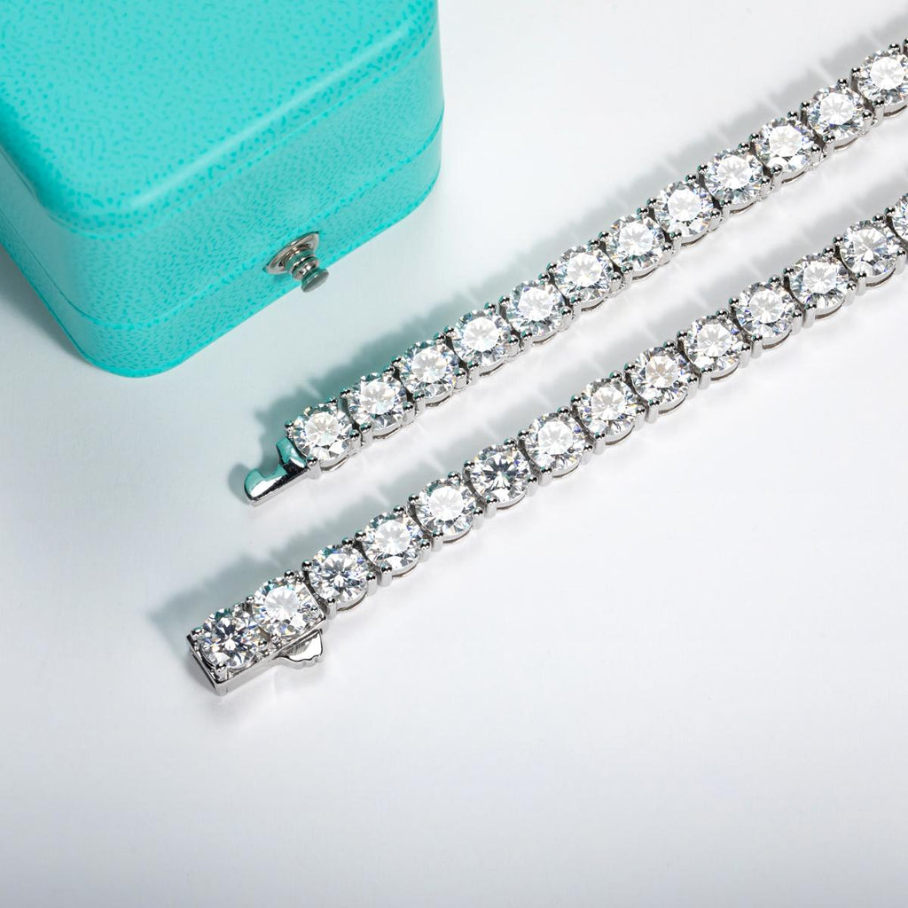 [COD] AnuJewelry PD2 6.5mm 66cttw D Color Moissanite Tennis Chain Necklace 100% Legit Italy 925 Sterling Silver Plated Neckalces Jewelry [COD] AnuJewelryclub [COD] AnuJewelry Jewelry EMAN