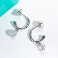 [COD] AnuJewelry R04 Moissanite Dangle Earrings Drop Earring 2CTTW D Color VVS1 925 Sterling Silver Moissanite Earring