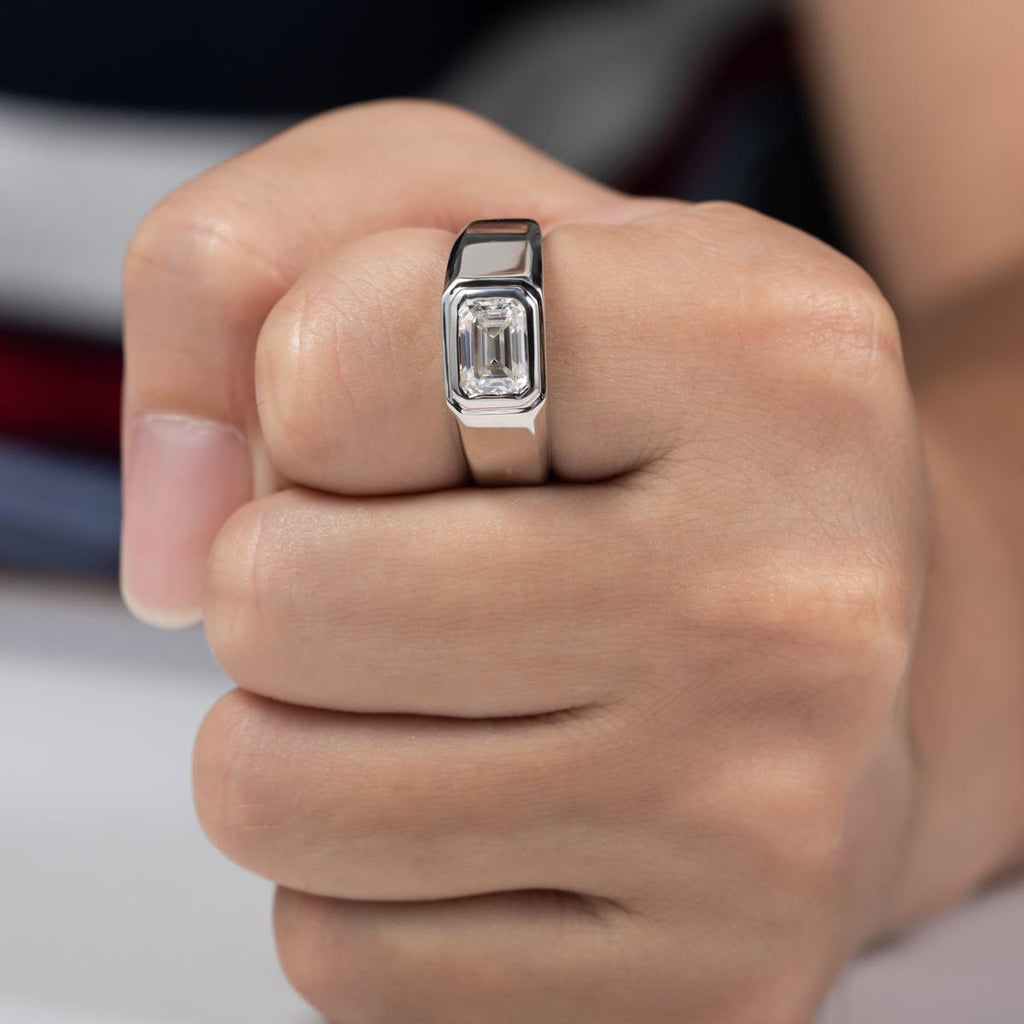 [COD] AnuJewelry R53 Moissanite Bezel setting 100% Legit Italy 925 Sterling Silver Round Cut D Color 2CT Engagement Solitaire Ring For Woman Eman Jewelry