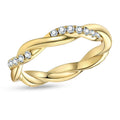 [COD] AnuJewelry CR15 Moissanite Rope Twisted Eternity Wedding Band Statement Ring for Woman Eman Jewelry GRA Certified 0.42 (0.015/28) Cttw Gift for Her
