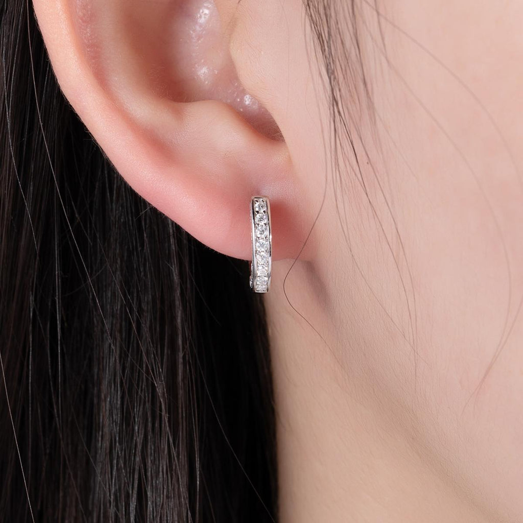 [COD] AnuJewelry E65 Moissanite Round Cut 4mm 3ct D Color 4 Prong 100% Legit Italy 925 Sterling Silver Stud Earring for Woman Eman Jewelry