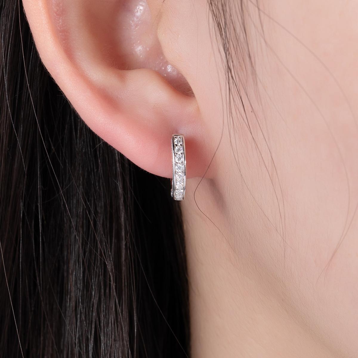 [COD] AnuJewelry E65 Moissanite Round Cut 4mm 3ct D Color 4 Prong 100% Legit Italy 925 Sterling Silver Stud Earring for Woman Eman Jewelry