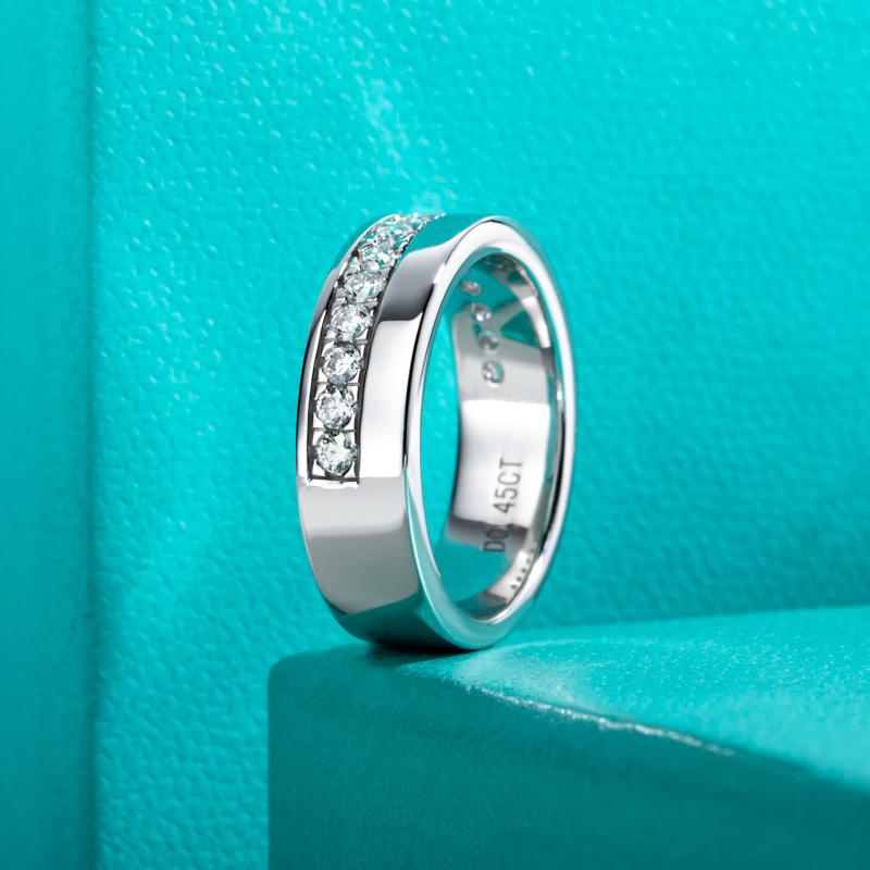 [COD] AnuJewelry R146 D Color Moissanite Wedding Band Rings For Men S100% Legit Italy 925 Sterling Silver Band Ring Men&Woman Eman Jewelry Rings Jewelry Woman Eman Jewelry
