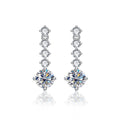 [COD] AnuJewelry E61 Moissanite Round Cut 1ct D Color 4 Prong 100% Legit Italy 925 Sterling Silver Drop Earring for Woman Eman Jewelry