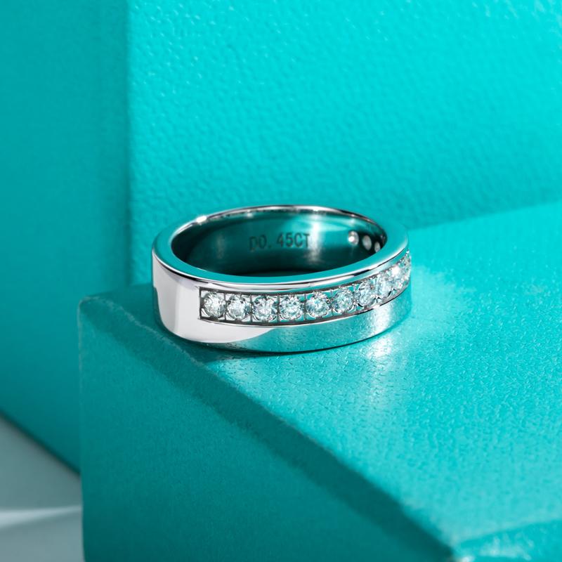 [COD] AnuJewelry R146 D Color Moissanite Wedding Band Rings For Men S100% Legit Italy 925 Sterling Silver Band Ring Men&Woman Eman Jewelry Rings Jewelry Woman Eman Jewelry