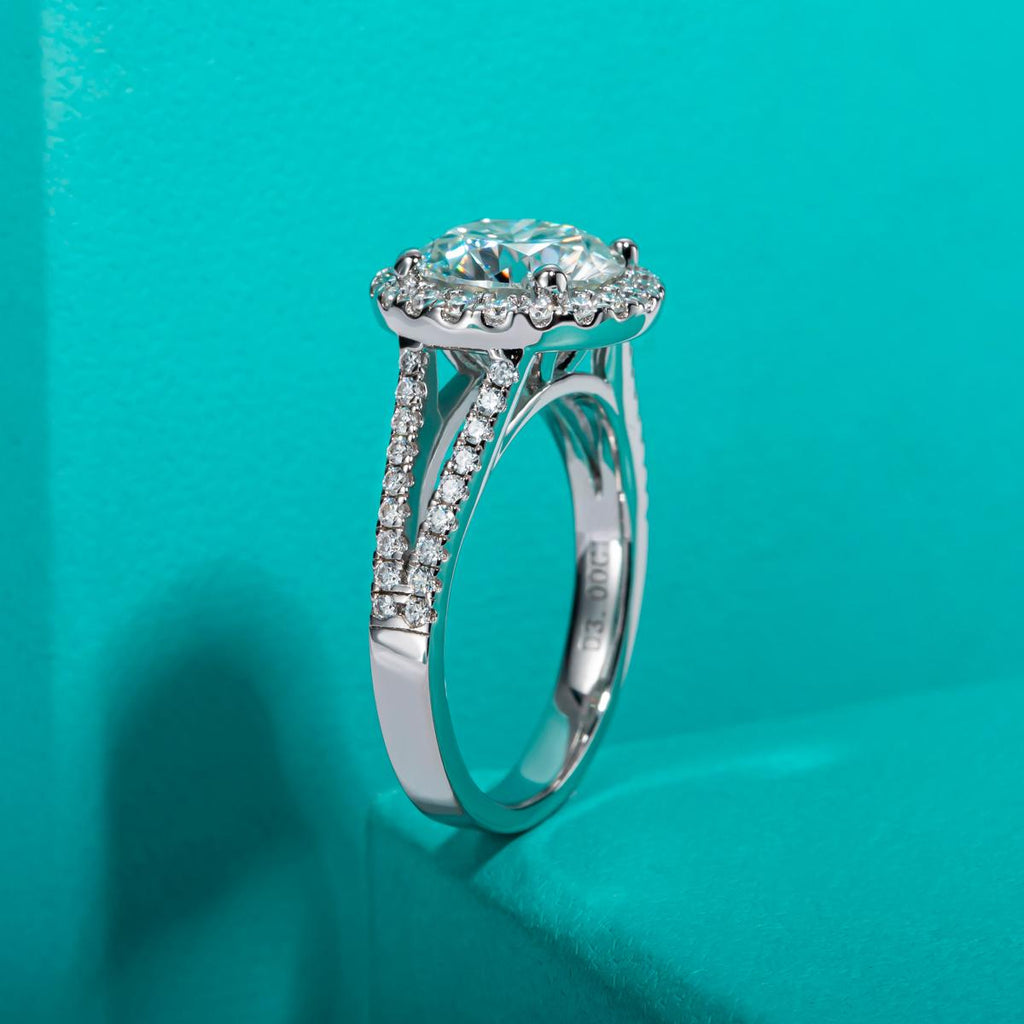 [COD] AnuJewelry R75 Moissanite Four Prong 100% Legit Italy 925 Sterling Silver Round Cut D Color 3.8CT Engagement Solitaire Ring For Woman Eman Jewelry