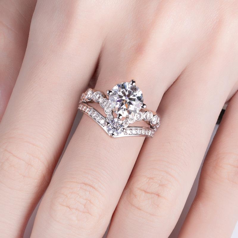 [COD] AnuJewelry R09 100% Legit Italy S925 Moissanite 9.0mm Ring 3CT Sterling Silver Fashion Accessories EMAN Giving Gifts For Her Birthday Gift