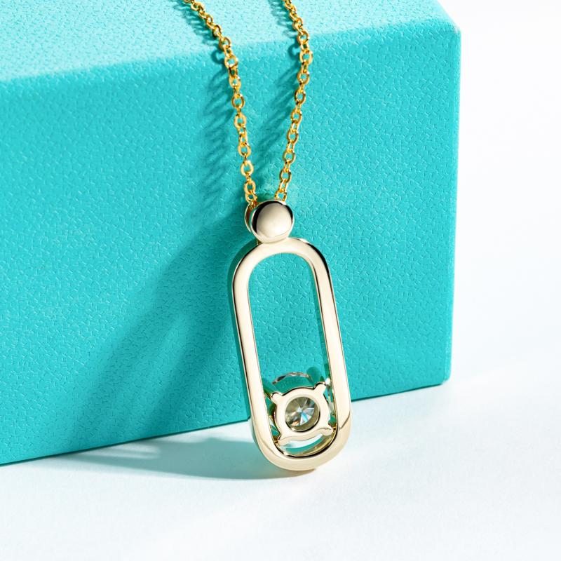 [COD] AnuJewelry CN72 Moissanite Necklace Paperclip Pendants for Woman Eman Jewelry  Lab Created Gift for Her GRA Certified 2 Cttw