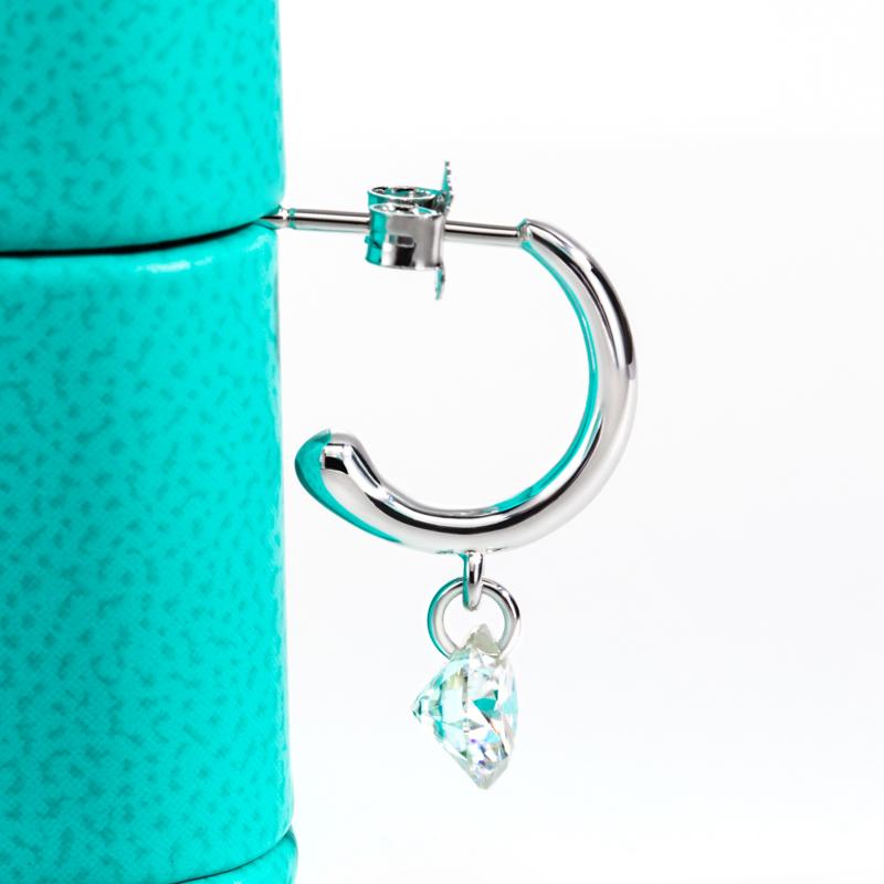 [COD] AnuJewelry R04 Moissanite Dangle Earrings Drop Earring 2CTTW D Color VVS1 925 Sterling Silver Moissanite Earring