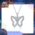 [COD] AnuJewelry P32  Moissanite Pendant Butterfly Necklace D Color VVS1 925 Sterling Silver Butterfly Pendant Necklace Adjustable Chain