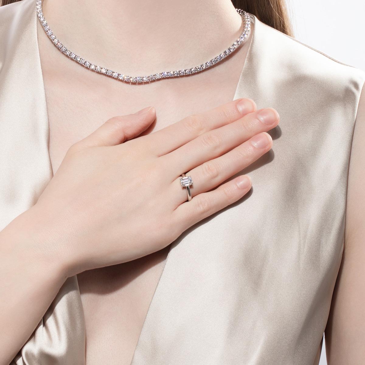 [COD] AnuJewelry R54 Moissanite Four Prong 100% Legit Italy 925 Sterling Silver Square Cut D Color 2CT Engagement Solitaire Ring For Woman Eman Jewelry