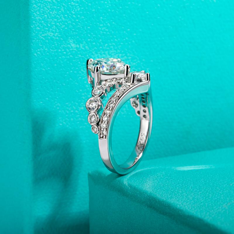 [COD] AnuJewelry R09 100% Legit Italy S925 Moissanite 9.0mm Ring 3CT Sterling Silver Fashion Accessories EMAN Giving Gifts For Her Birthday Gift