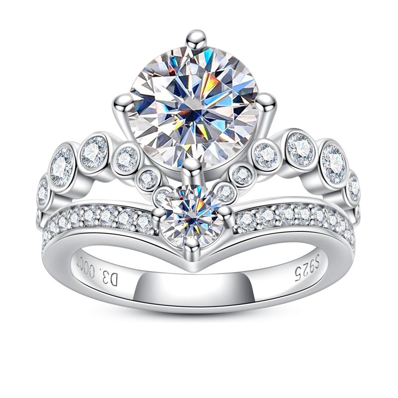 [COD] AnuJewelry R09 100% Legit Italy S925 Moissanite 9.0mm Ring 3CT Sterling Silver Fashion Accessories EMAN Giving Gifts For Her Birthday Gift