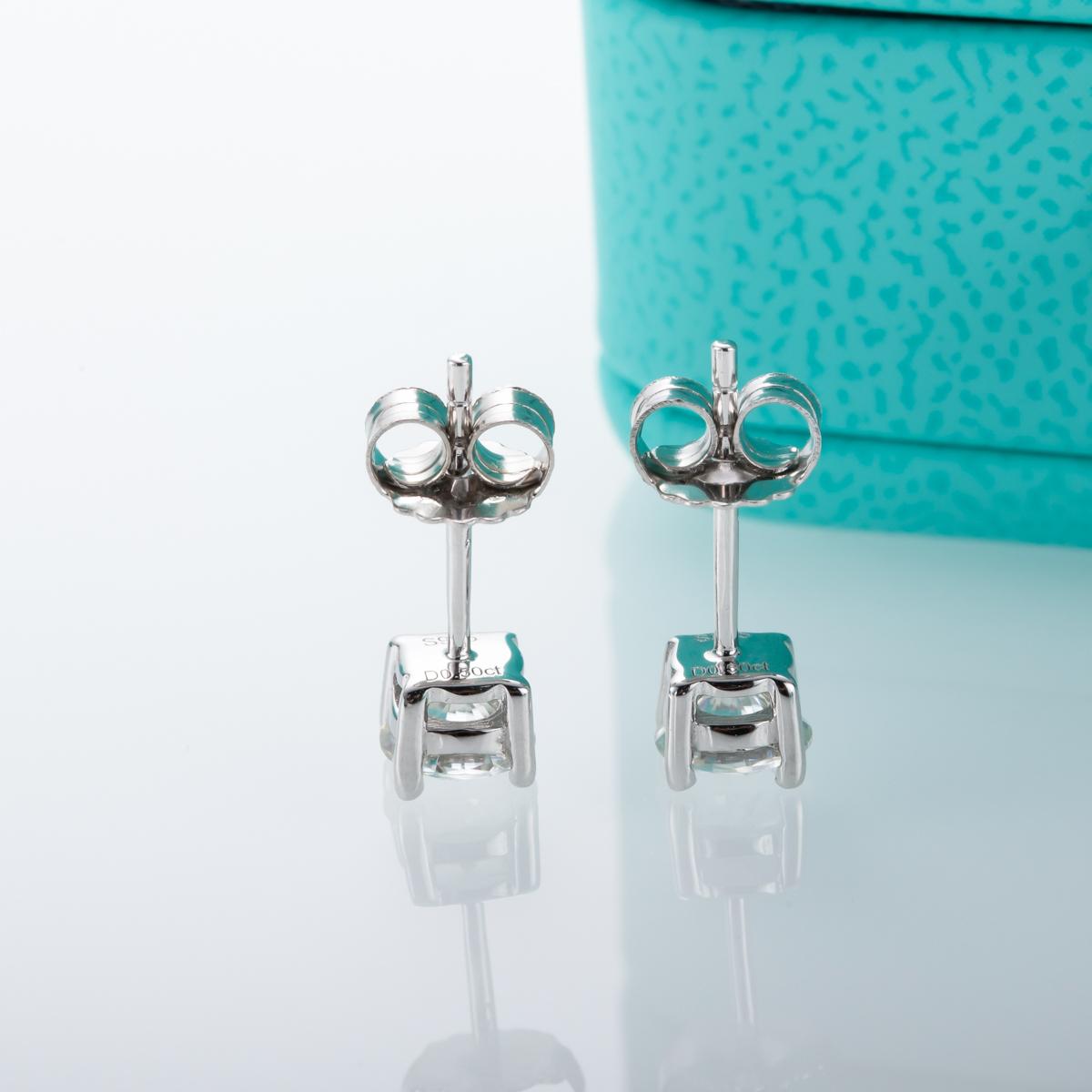 [COD] AnuJewelry E1 Moissanite Round Cut 4mm 0.3ct D Color 4 Prong 100% Legit Italy 925 Sterling Silver Stud Earring for Woman Eman Jewelry