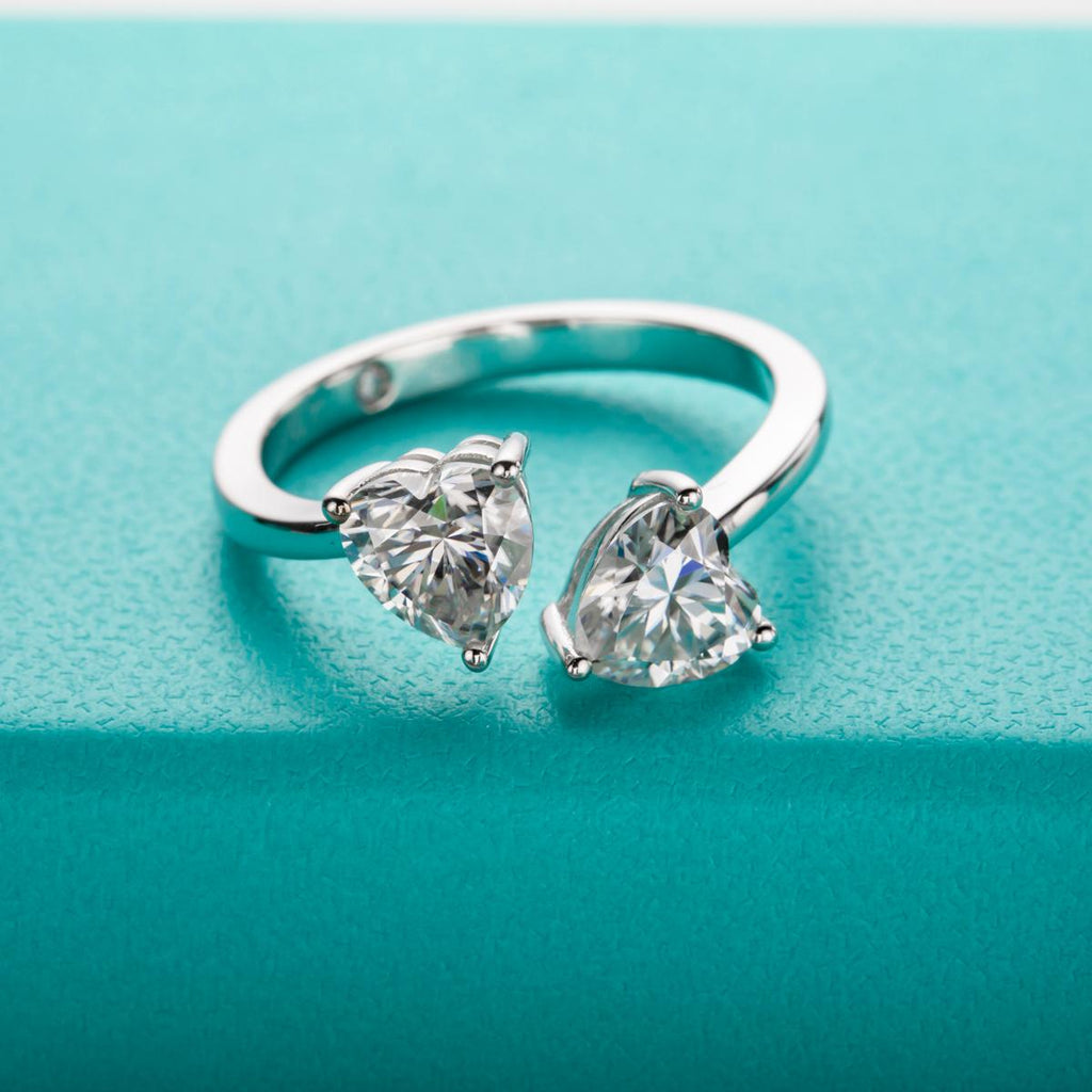 [COD] AnuJewelry R46 Moissanite 3 Prong 100% Legit Italy 925 Sterling Silver Heart Cut D Color 2CT Engagement Solitaire Ring For Woman Eman Jewelry