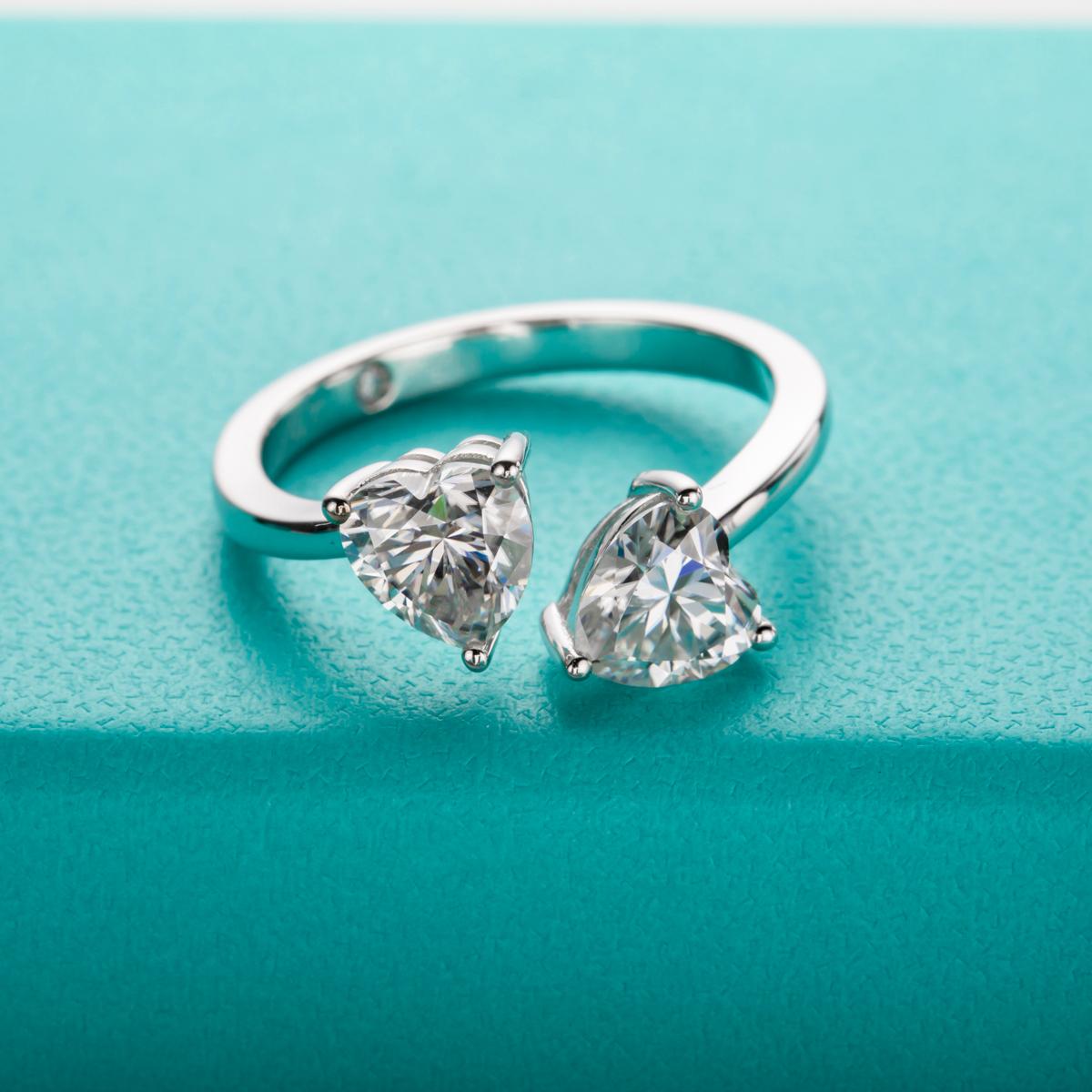 [COD] AnuJewelry R46 Moissanite 3 Prong 100% Legit Italy 925 Sterling Silver Heart Cut D Color 2CT Engagement Solitaire Ring For Woman Eman Jewelry