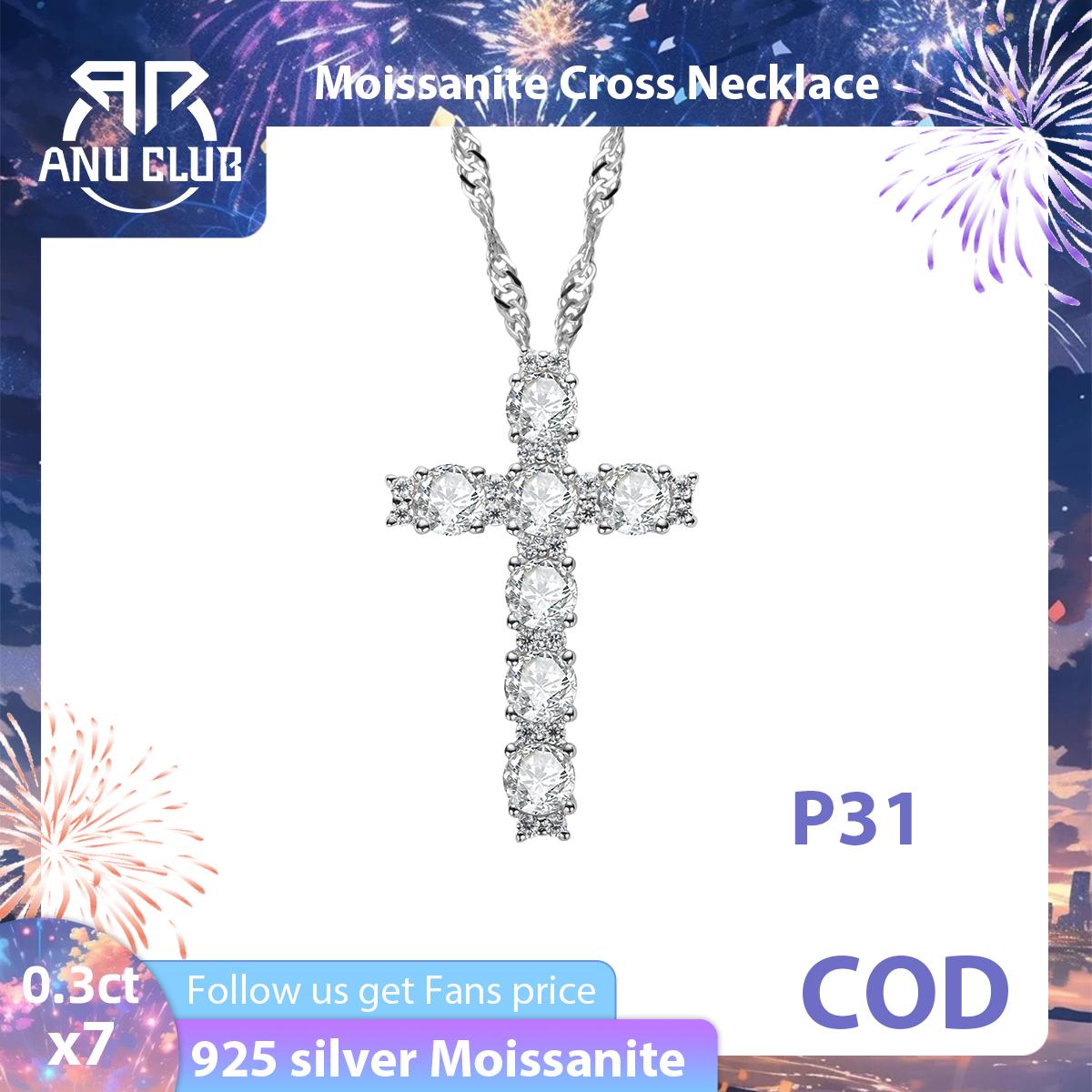 [COD] AnuJewelry P31 Moissanite Round Cut Moissanite 4mm 2.1ct D Color 100% Legit Italy 925 Sterling Silver Pendant Necklaces Bubble Necklace for Woman Eman Jewelry