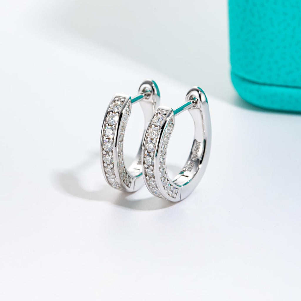 [COD] AnuJewelry E65 Moissanite Round Cut 4mm 3ct D Color 4 Prong 100% Legit Italy 925 Sterling Silver Stud Earring for Woman Eman Jewelry