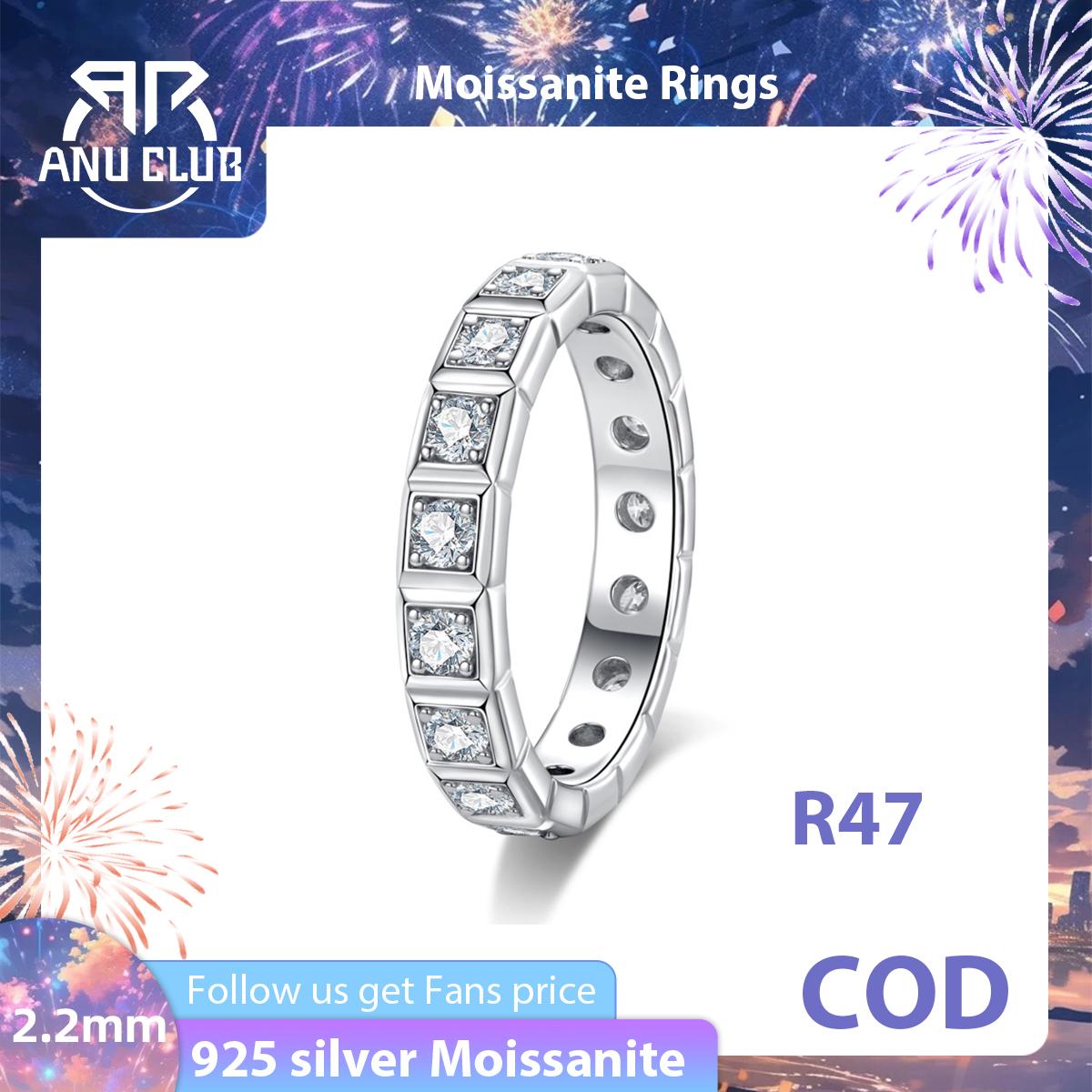 [COD] AnuJewelry R50 S925 Moissaniet 2.2mm Full Body Ring Fashion Accessories Leigt Jewelry EMAN Giving Gifts For Her