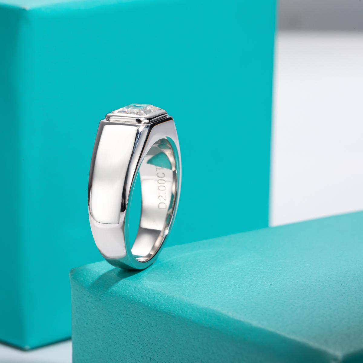 [COD] AnuJewelry R53 Moissanite Bezel setting 100% Legit Italy 925 Sterling Silver Round Cut D Color 2CT Engagement Solitaire Ring For Woman Eman Jewelry