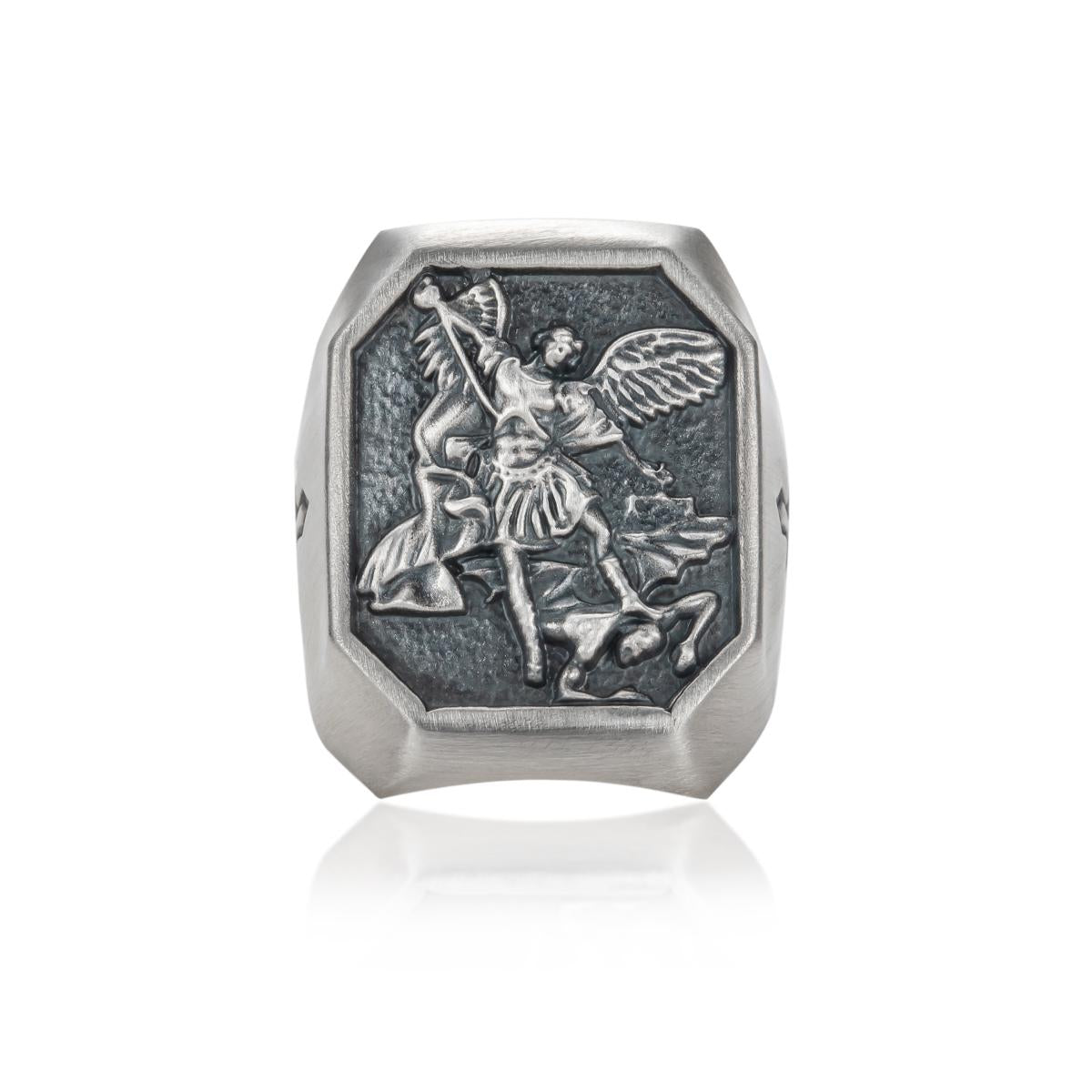 [COD] AnuJewelry R29 St. Michael Ring S999 Amulet Ring for Men