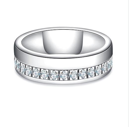 [COD] AnuJewelry R146 D Color Moissanite Wedding Band Rings For Men S100% Legit Italy 925 Sterling Silver Band Ring Men&Woman Eman Jewelry Rings Jewelry Woman Eman Jewelry