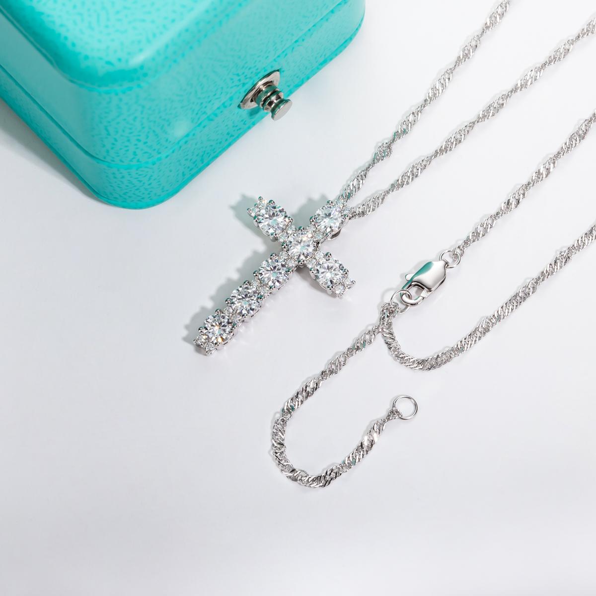 [COD] AnuJewelry P31 Moissanite Round Cut Moissanite 4mm 2.1ct D Color 100% Legit Italy 925 Sterling Silver Pendant Necklaces Bubble Necklace for Woman Eman Jewelry