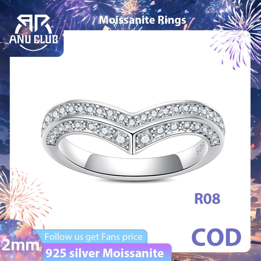 [COD] AnuJewelry R08 Moissanite Engagement Rings 3.55/4.08cttw D Color VVS1 925 Sterling Silver Crown Wedding Rings Mask Promise Ring Wedding Band Eternity Rings for Women with Certificate Eman Jewelry