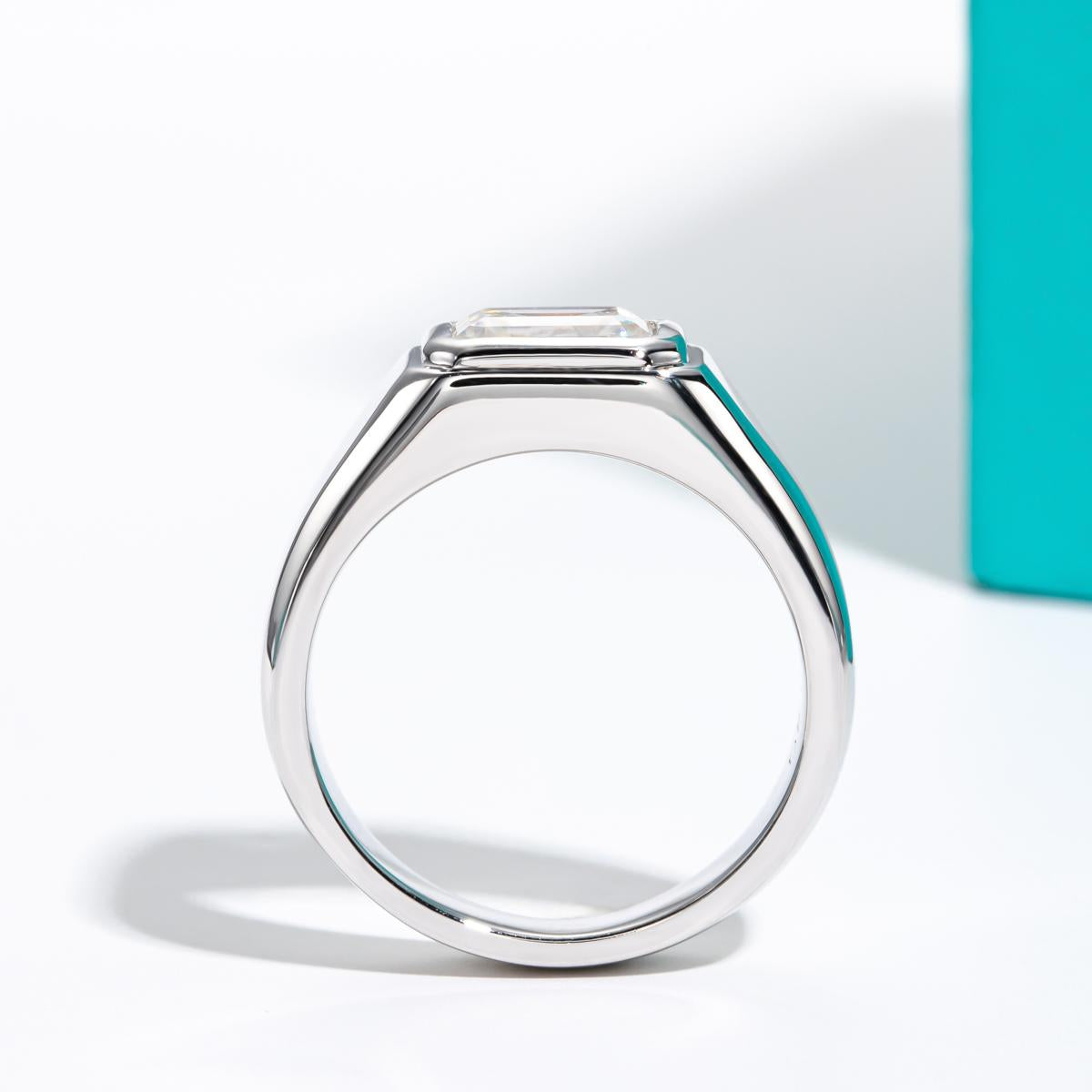 [COD] AnuJewelry R53 Moissanite Bezel setting 100% Legit Italy 925 Sterling Silver Round Cut D Color 2CT Engagement Solitaire Ring For Woman Eman Jewelry