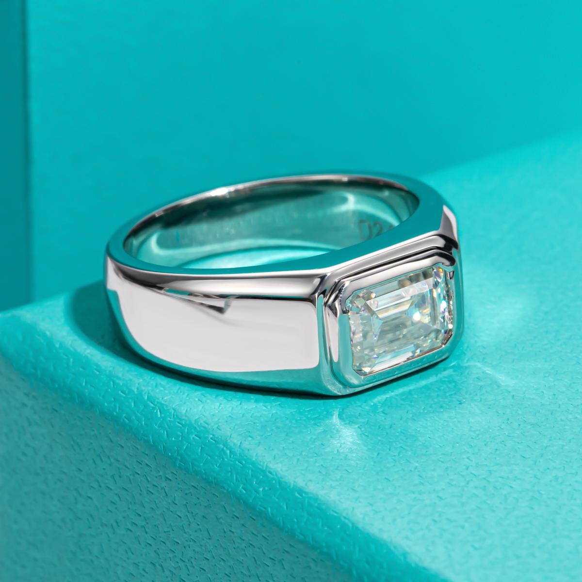 [COD] AnuJewelry R53 Moissanite Bezel setting 100% Legit Italy 925 Sterling Silver Round Cut D Color 2CT Engagement Solitaire Ring For Woman Eman Jewelry