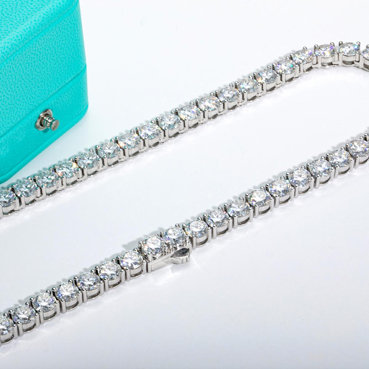 [COD] AnuJewelry PD2 6.5mm 66cttw D Color Moissanite Tennis Chain Necklace 100% Legit Italy 925 Sterling Silver Plated Neckalces Jewelry [COD] AnuJewelryclub [COD] AnuJewelry Jewelry EMAN
