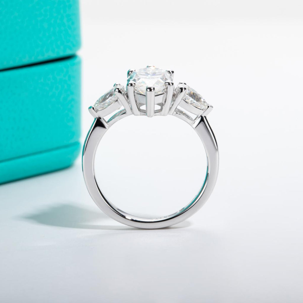 [COD] AnuJewelry R68 Moissanite Six Prong 100% Legit Italy 925 Sterling Silver Marquise Cut D Color 4CT Engagement Solitaire Ring For Woman Eman Jewelry