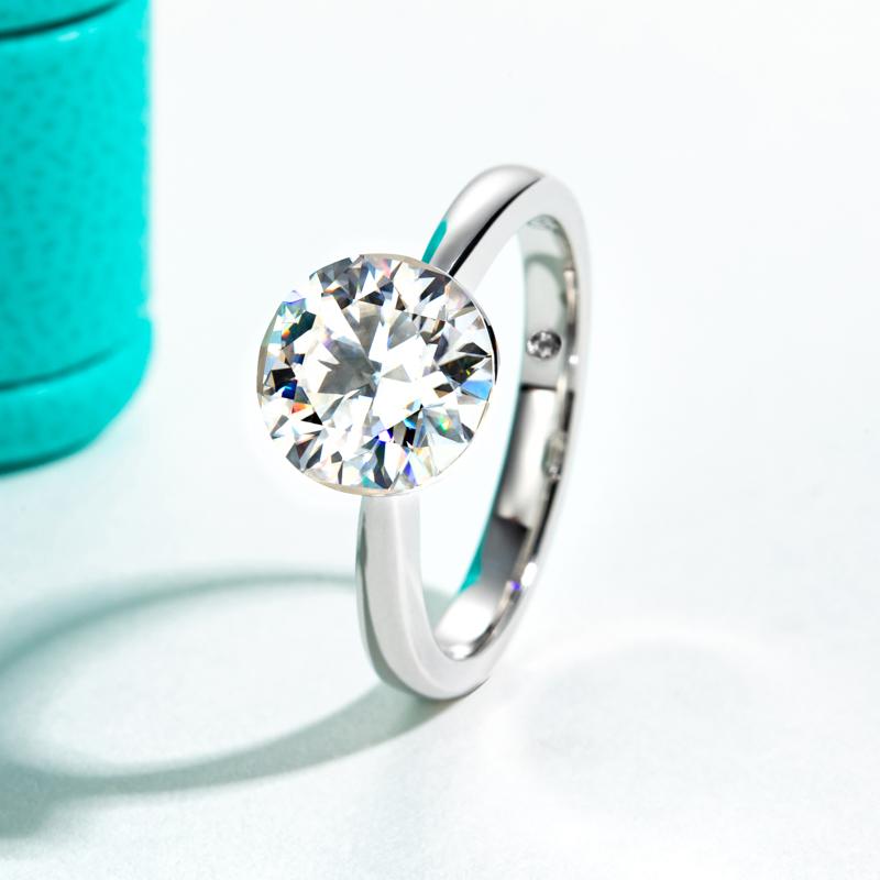 [COD] AnuJewelry R125 Moissanite Engagement Rings 2/3CT D Color VVS1 925 Sterling Silver Moissanite Invisible Setting Wedding Promise Ring
