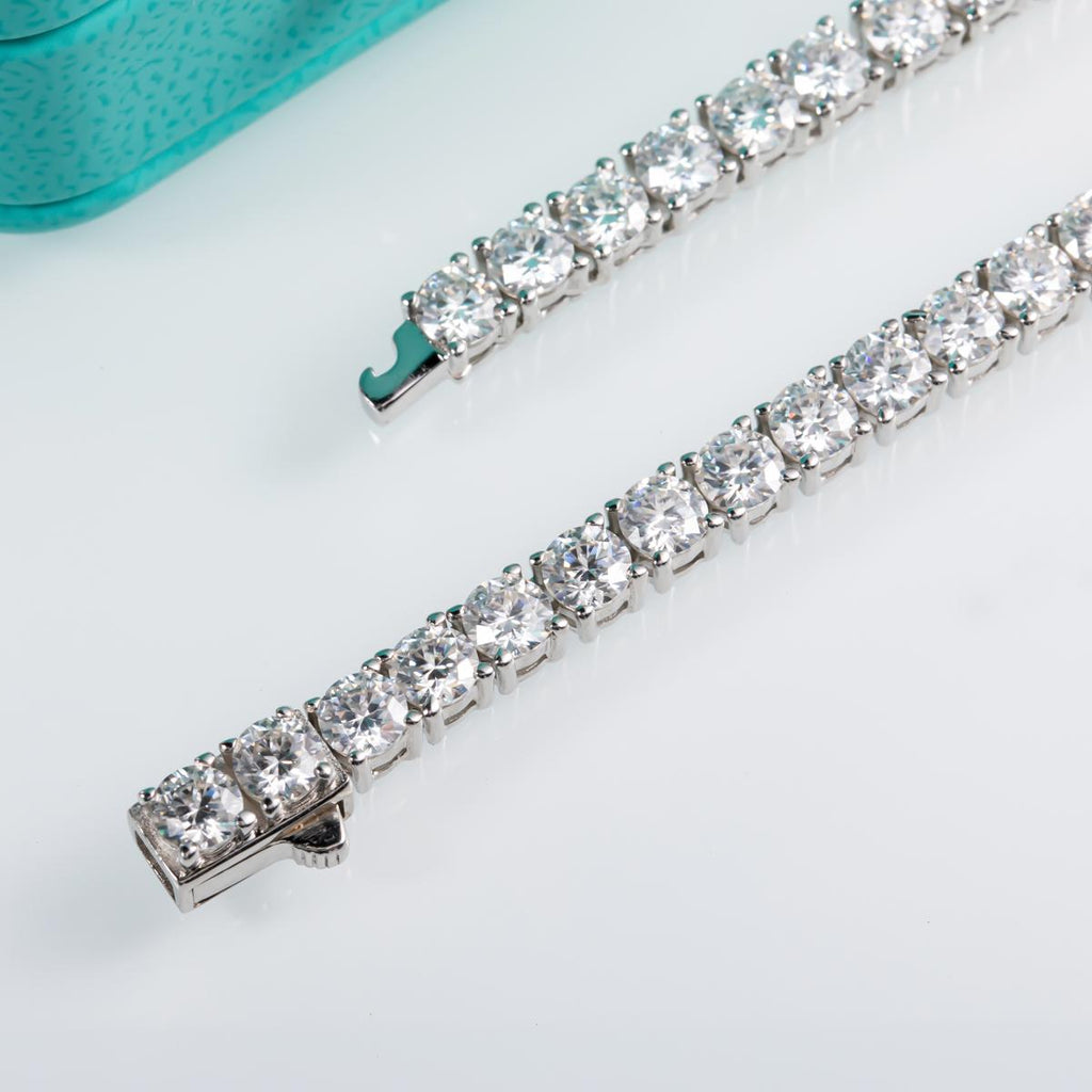 [COD] AnuJewelry PD1 4mm D Color Moissanite  Tennis Necklace Plated 100% Legit Italy 925 Sterling Silver Necklace Customs Jewelry Woman Eman Jewelry [COD] AnuJewelryclub [COD] AnuJewelry Jewelry EMAN