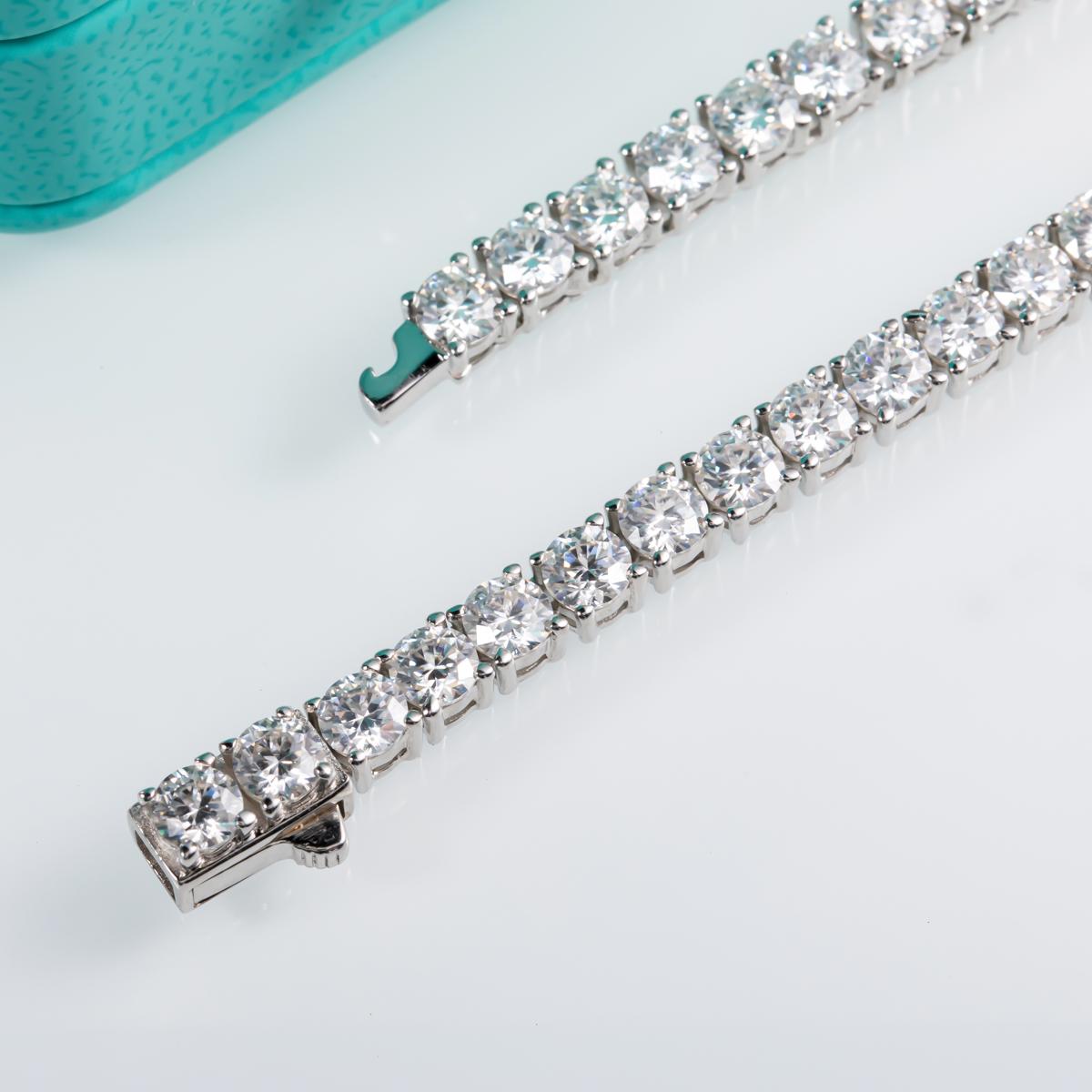 [COD] AnuJewelry PD1 4mm D Color Moissanite  Tennis Necklace Plated 100% Legit Italy 925 Sterling Silver Necklace Customs Jewelry Woman Eman Jewelry [COD] AnuJewelryclub [COD] AnuJewelry Jewelry EMAN