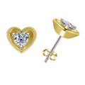 [COD] AnuJewelry CE23 Moissanite Two Way Studs Heart Shaped Earring Jackets for Woman Eman Jewelry Lab Created Gift for Her GRA Certified 0.5 CT Each