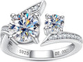 [COD] AnuJewelry R10 S925 Moissanite 8.0mm Double Head Open Ring Fashion Accessories EMAN Giving Gifts