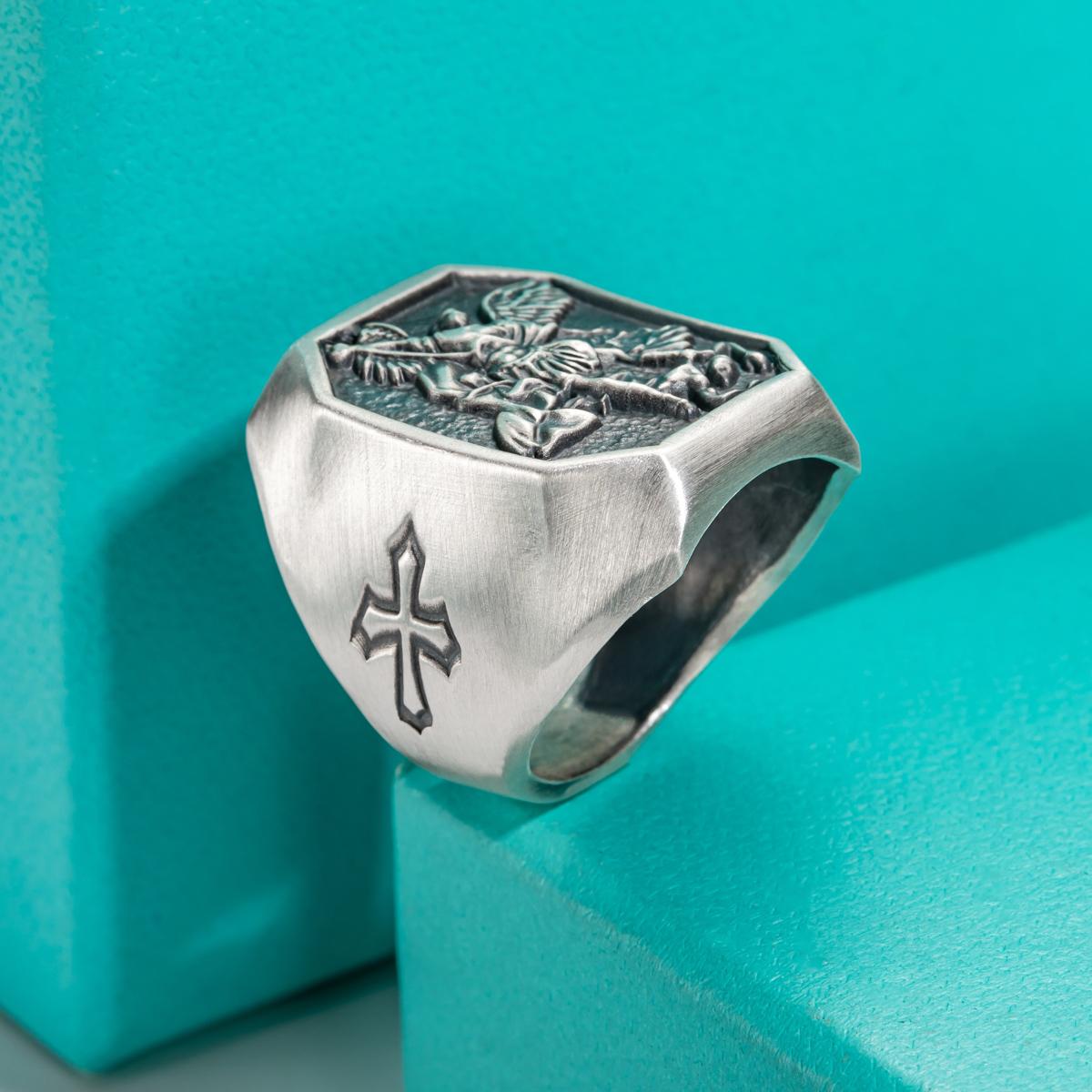 [COD] AnuJewelry R29 St. Michael Ring S999 Amulet Ring for Men