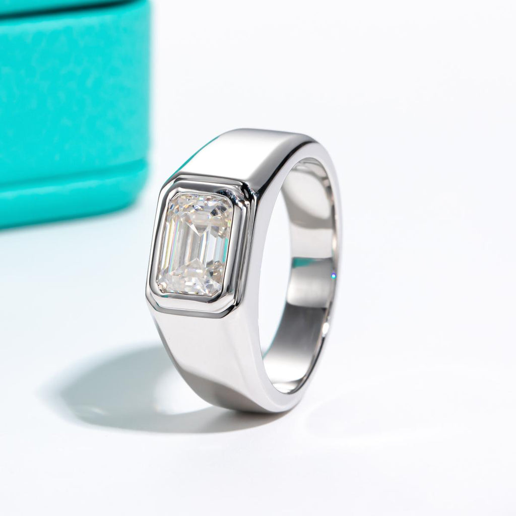 [COD] AnuJewelry R53 Moissanite Bezel setting 100% Legit Italy 925 Sterling Silver Round Cut D Color 2CT Engagement Solitaire Ring For Woman Eman Jewelry