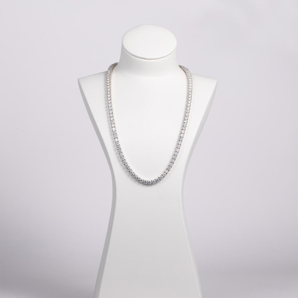 [COD] AnuJewelry PD1 4mm D Color Moissanite  Tennis Necklace Plated 100% Legit Italy 925 Sterling Silver Necklace Customs Jewelry Woman Eman Jewelry [COD] AnuJewelryclub [COD] AnuJewelry Jewelry EMAN